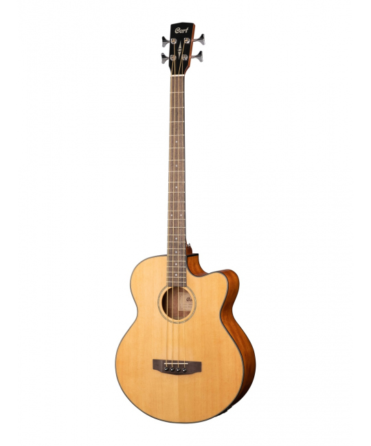 Электро-акустическая бас-гитара, с чехлом, Cort AB850F-NAT-BAG Acoustic Bass Series купить с доставкой по России -  