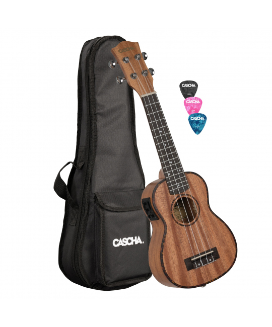 Укулеле сопрано со звукоснимателем Cascha HH-2026E Mahogany Series купить с доставкой по России -  